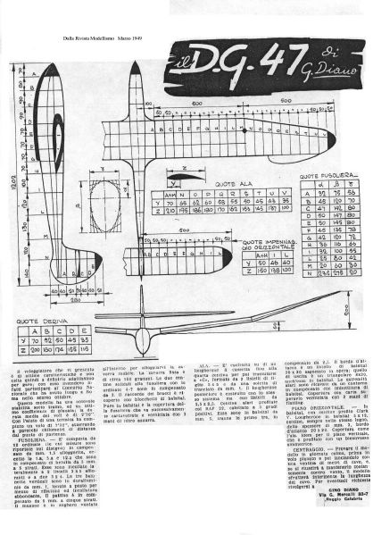 Veleggiatore  D.G. 47 di Diano Gino
